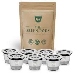 seven reusaable caffitaly coffee pod with stianless steel coffee tamper