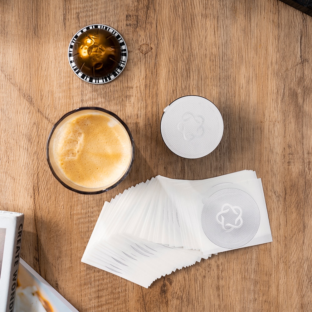 Self-adhesive Aluminum Foil Lids For Vertuoline Original Capsule Disposable Pods Seals Stickers For Nespresso Vertuo Next Cup